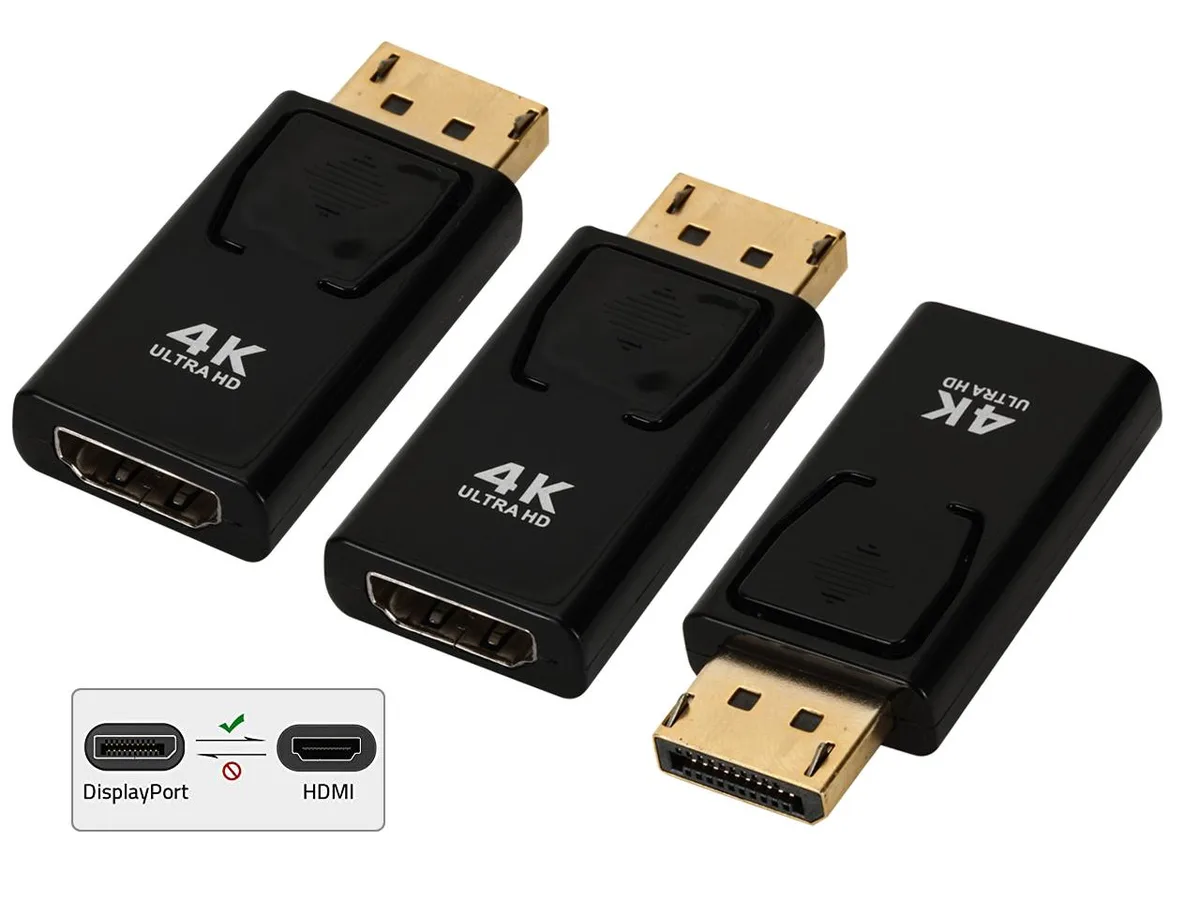 iXever iXever 4K DisplayPort to HDMI Adapter 3-Pack — product photo