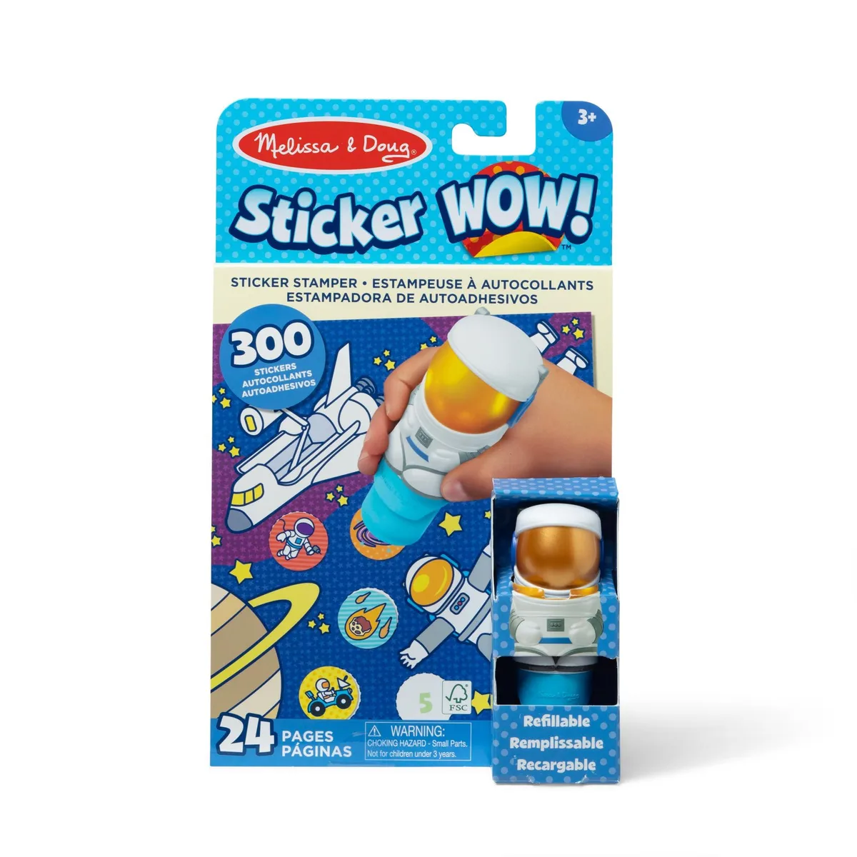 Melissa & Doug Sticker WOW! Activity Pad Set - Astronaut, 24 pages, 300 stickers — product photo