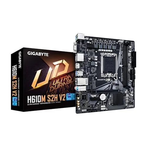 GIGABYTE GIGABYTE H610M S2H V2 Micro ATX Intel motherboard LGA1700 DDR5 PCIe 4.0 USB-C HDMI DP — product photo