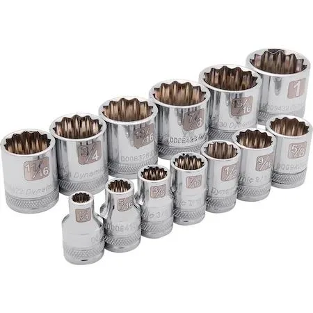 Dynamic Dynamic D010002 3/8" Drive 13 Piece 12 Point SAE Socket Set — product photo
