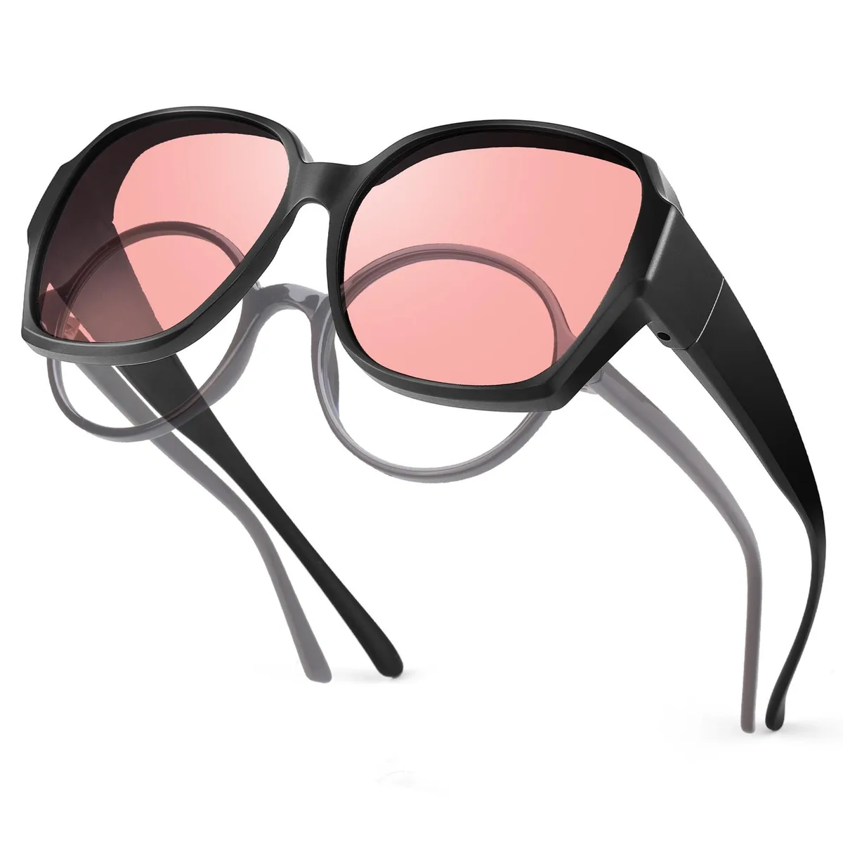 Batianda Batianda Indoor Fluorescent-41 Rose Tinted Fit Over Blue Light Blocking Glasses JF7202 — product photo