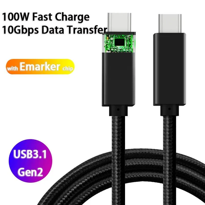Defendwe Defendwe USB 3.1 Gen2 Type C to Type C cable 10 Gbps 100 W PD 5 A 4.5 mm OD — product photo