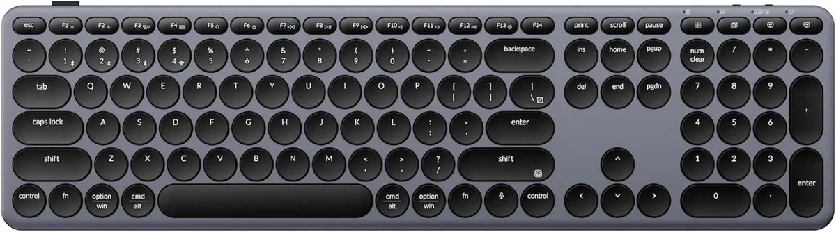 TUKO TUKO B5 Pro Full-Size Gaming Keyboard 2.4 GHz Bluetooth 5.2 300h 548g Space Gray — product photo