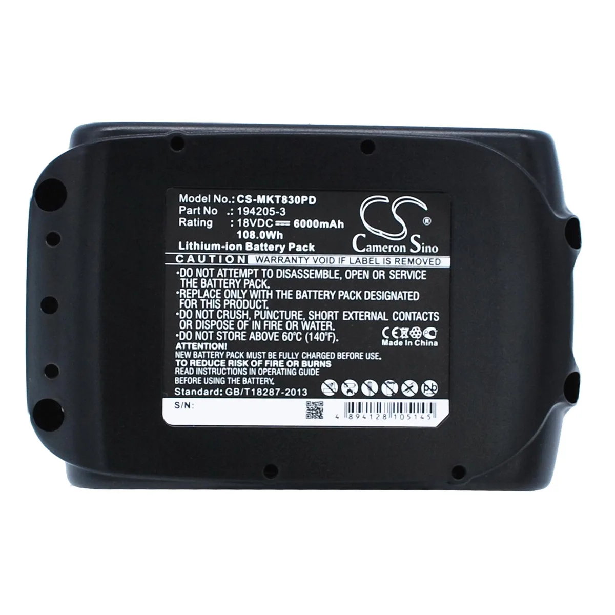 Cameron &amp; Co Cameron &amp; Co DS-CS-MKT830PD 18 V 6 Ah battery — product photo