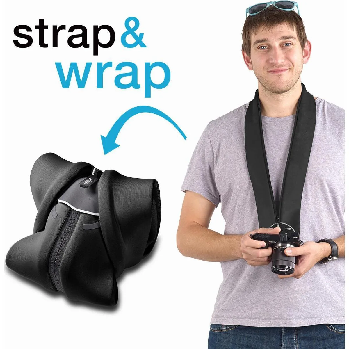 miggo miggo Strap &amp; Wrap Mirrorless Camera Case Black — product photo