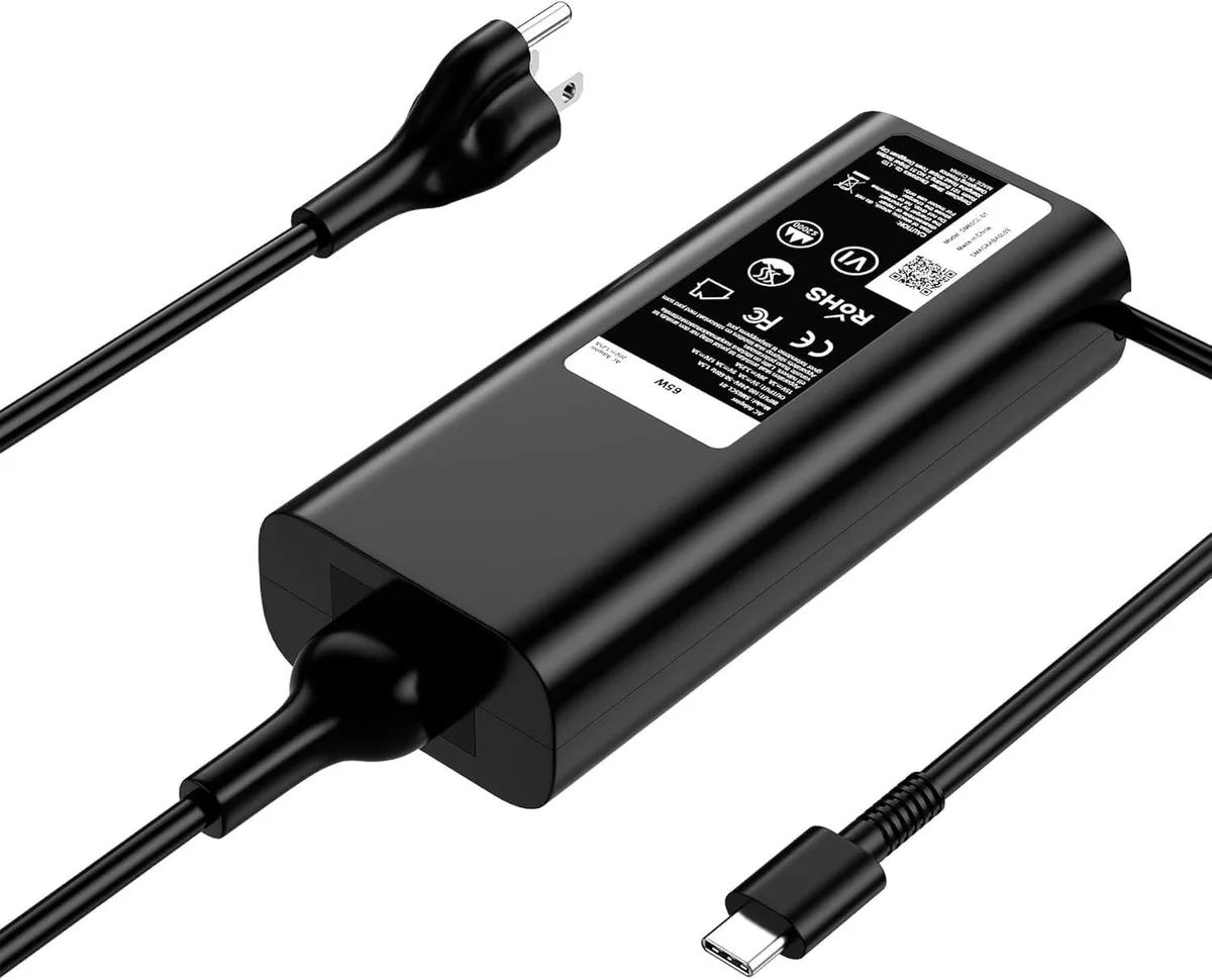 2-Power SM65CL-01 65W USB-C AC Adapter Fast Charging 13 Chromebook 3100 7390 2in1 — product photo