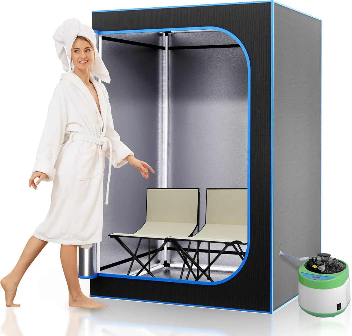 SereneLife SereneLife SLISAU40BK Portable Infrared Sauna 1600W 120V Black — product photo