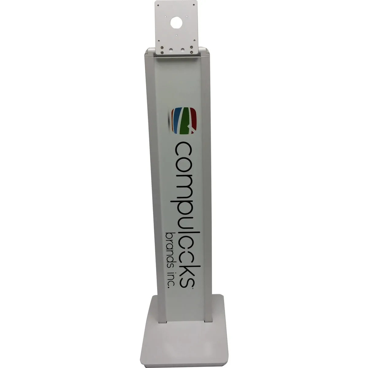 White aluminium floor-standing VESA tablet stand