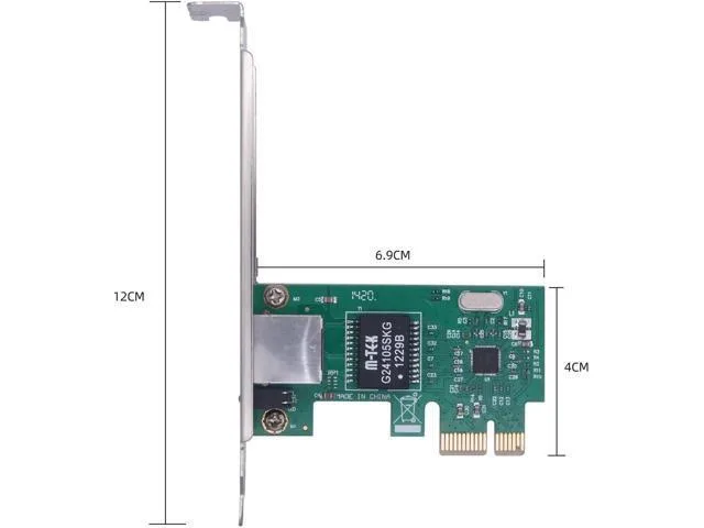 LORDWORLD PCIe x1 Gigabit network card with metal bracket