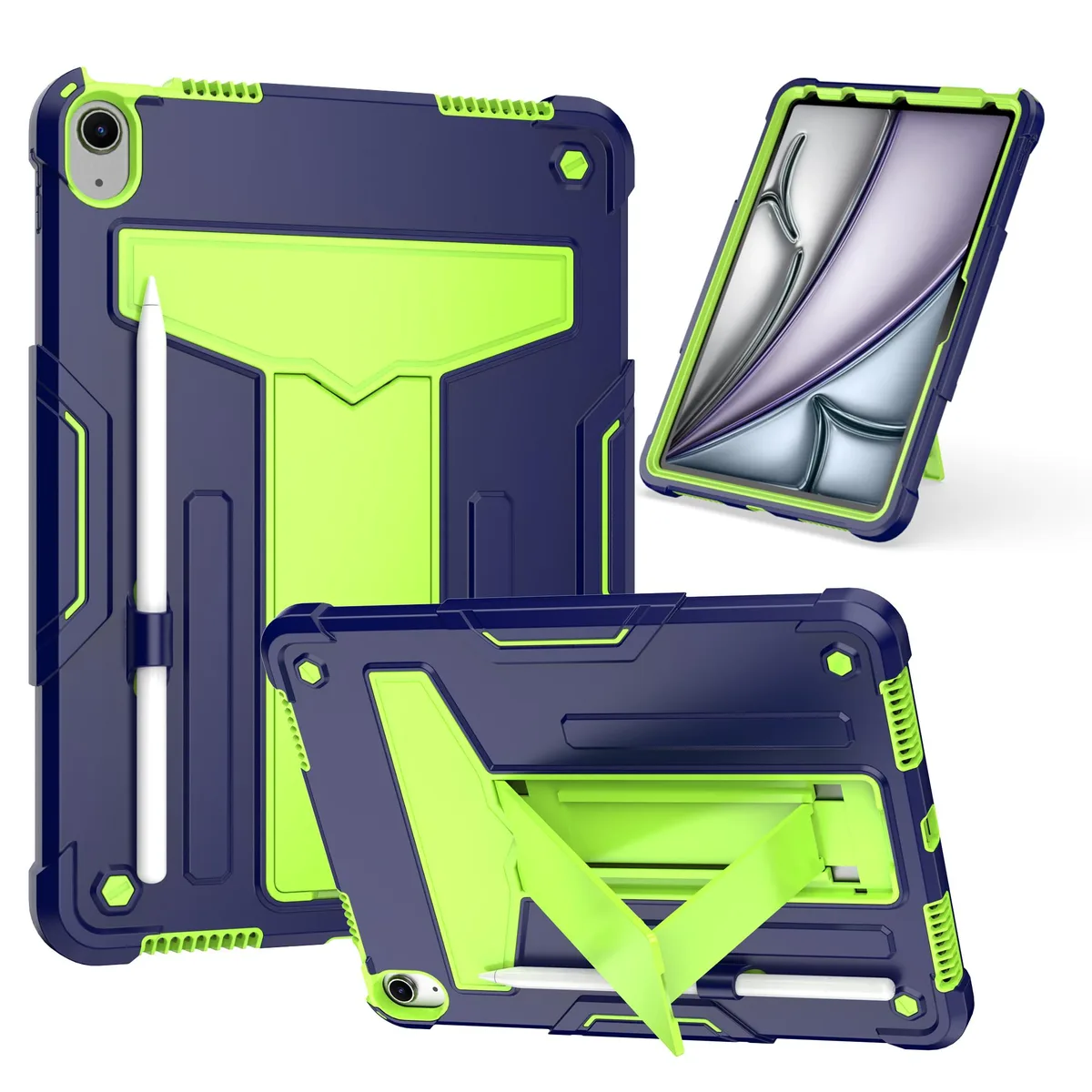 anicestore anicestore laptop case iPad Air 11 inch M3 2025 M2 2024 10.9 4th 5th Gen Navy Blue Green — product photo