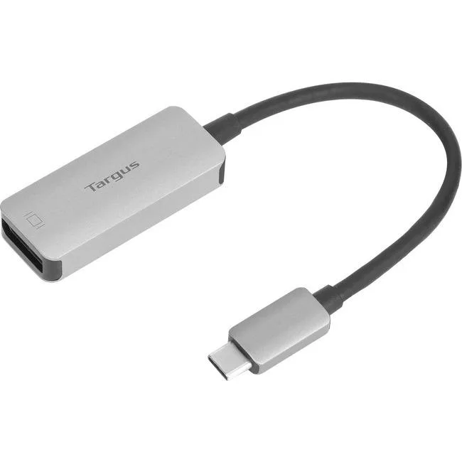 Compact USB-C to DisplayPort adapter in dark finish