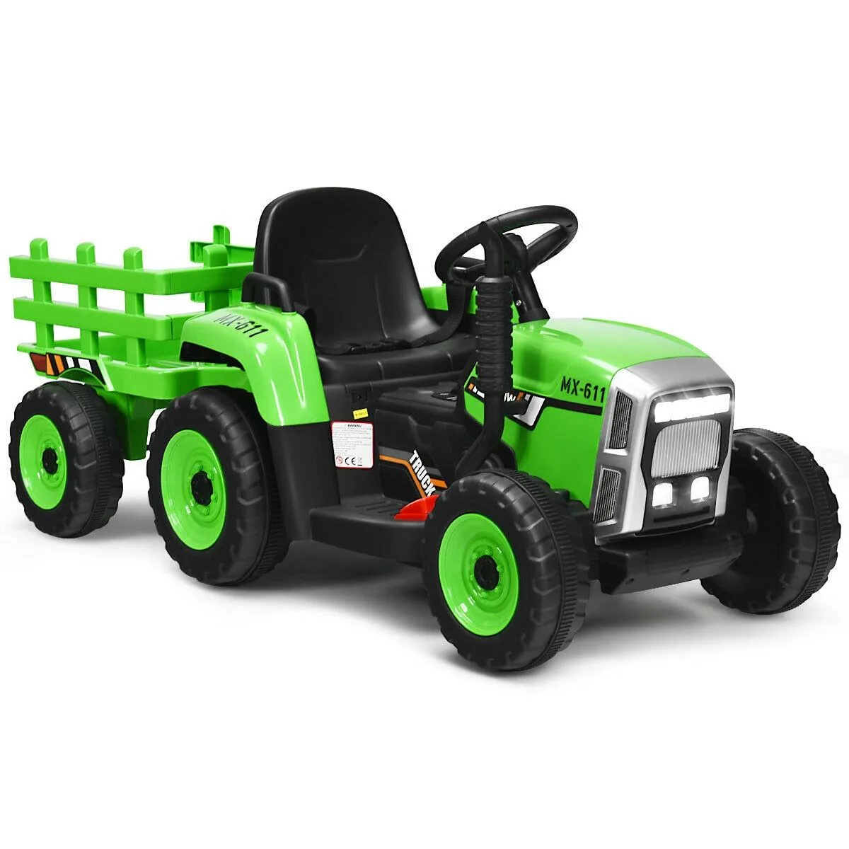 SlickBlue SlickBlue 12V Ride-On Tractor 3-Gear Shift Ground Loader 2.4GHz Remote Green — product photo