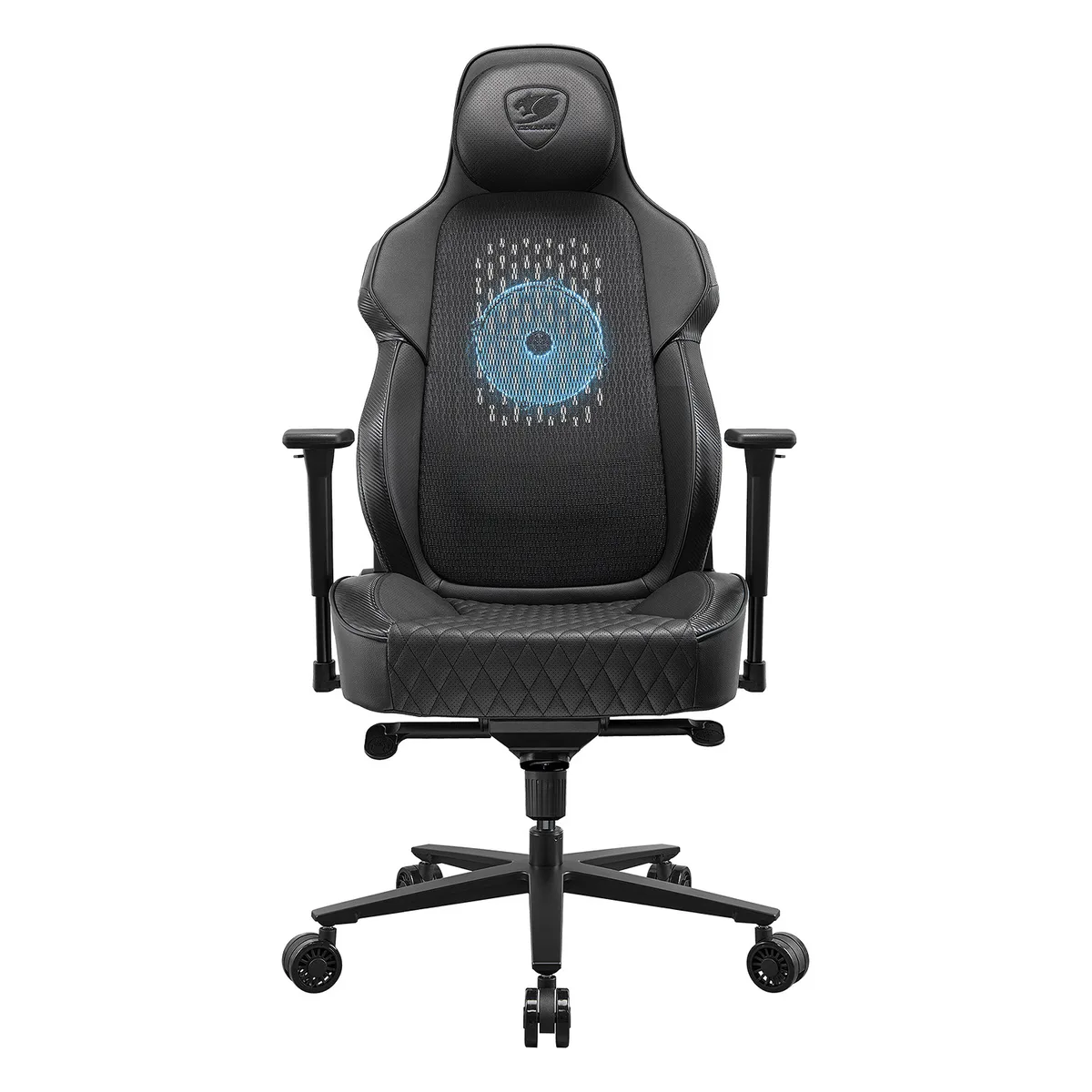 COUGAR COUGAR NxSys Aero gaming chair with 200mm RGB fan, Black/Grey — product photo