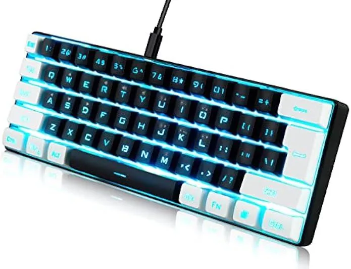 TAURKENAM TAURKENAM 61-key wired gaming keyboard Black-White — product photo