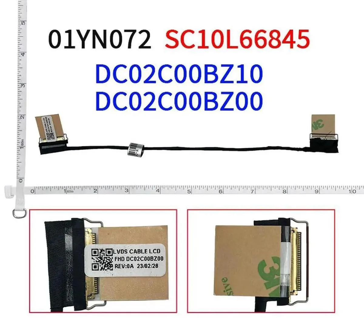 Vszerda Vszerda LCD LVDS Video Cable for ThinkPad A285 X280 DC02C00BZ00 DC02C00BZ10 SC10L66845 01YN072 — product photo