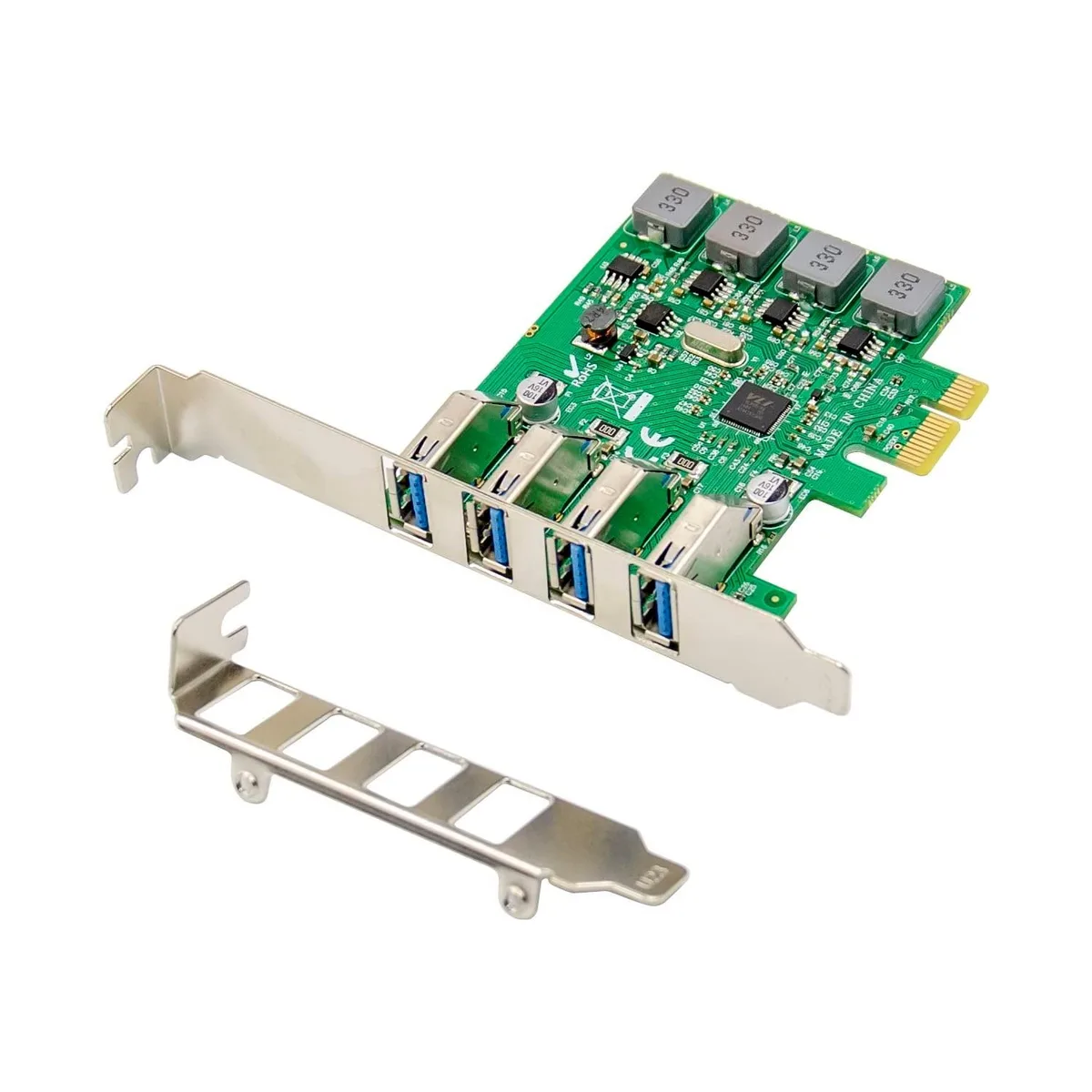 Bipra Bipra 4-Port USB 3.0 PCIe x1 Card 2 in 1 accessory — product photo