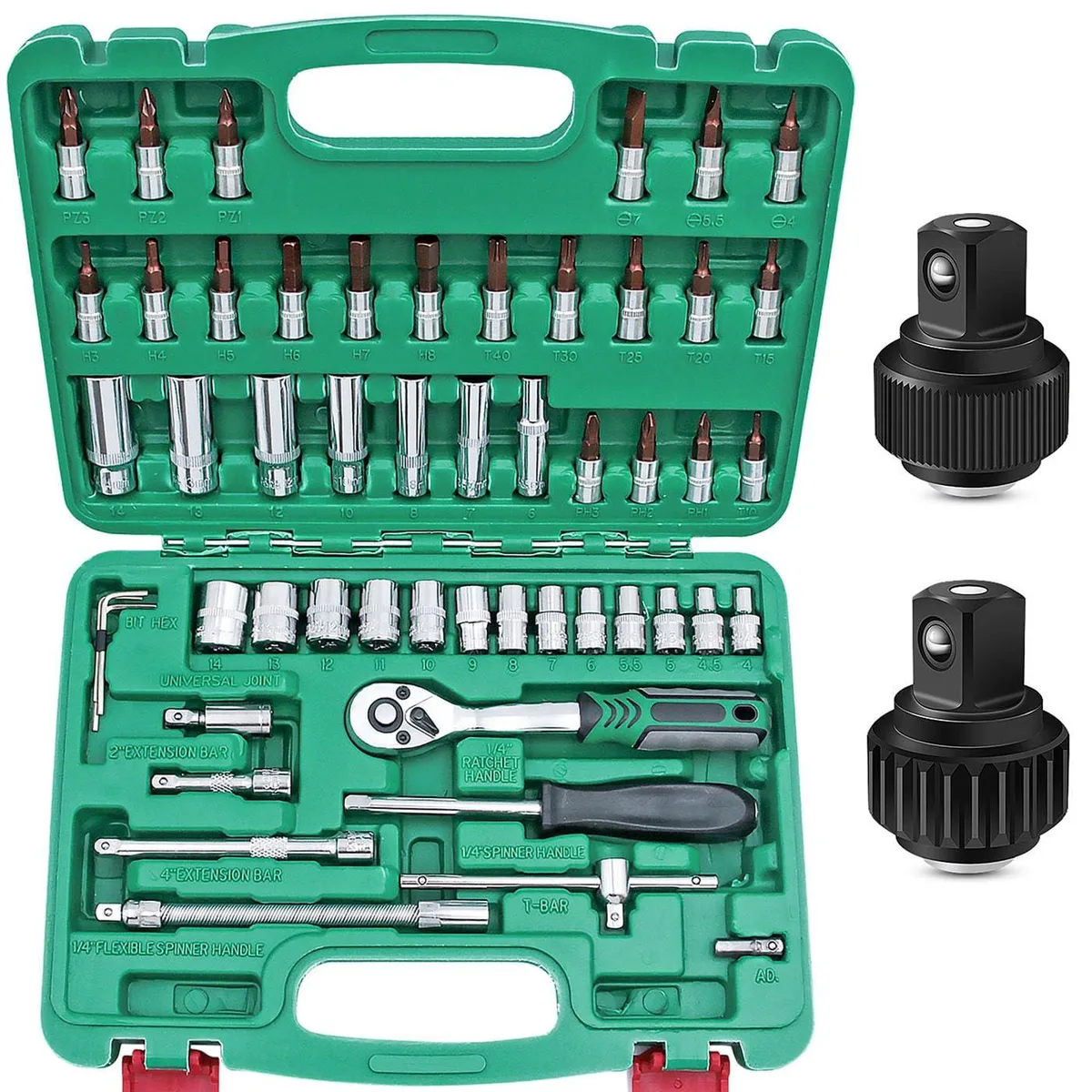 NewShark N00295 53-Piece 1/4" Socket Ratchet Set 72-Tooth — product photo