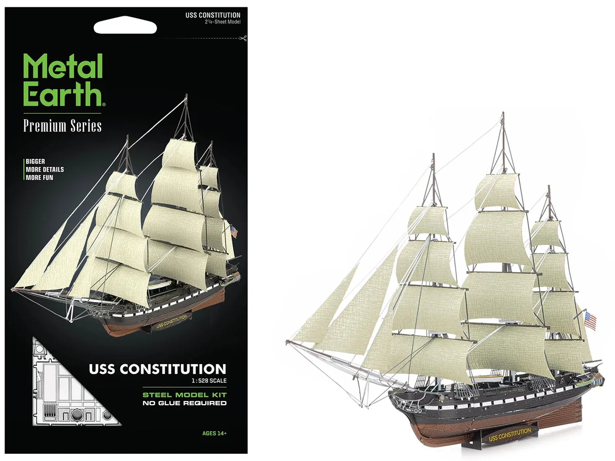 Metal Earth Metal Earth USS Constitution Warship Challenging Difficulty Hobby Collectible — product photo