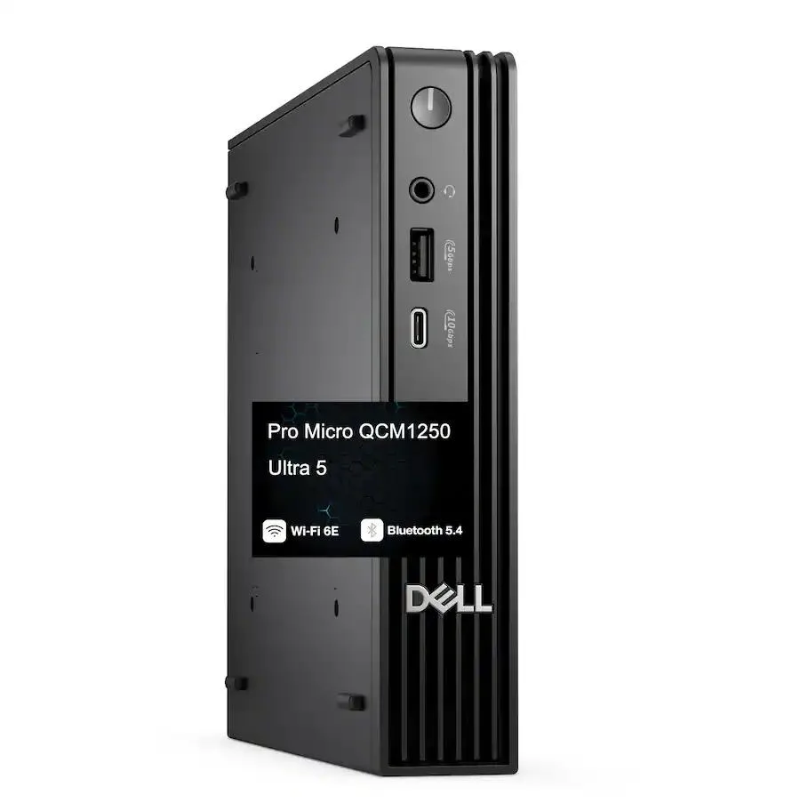 DELL DELL Pro Micro QCM1250 Desktop Intel Core Ultra 5 235T 32GB DDR5 512GB SSD Windows 11 Pro Black — product photo