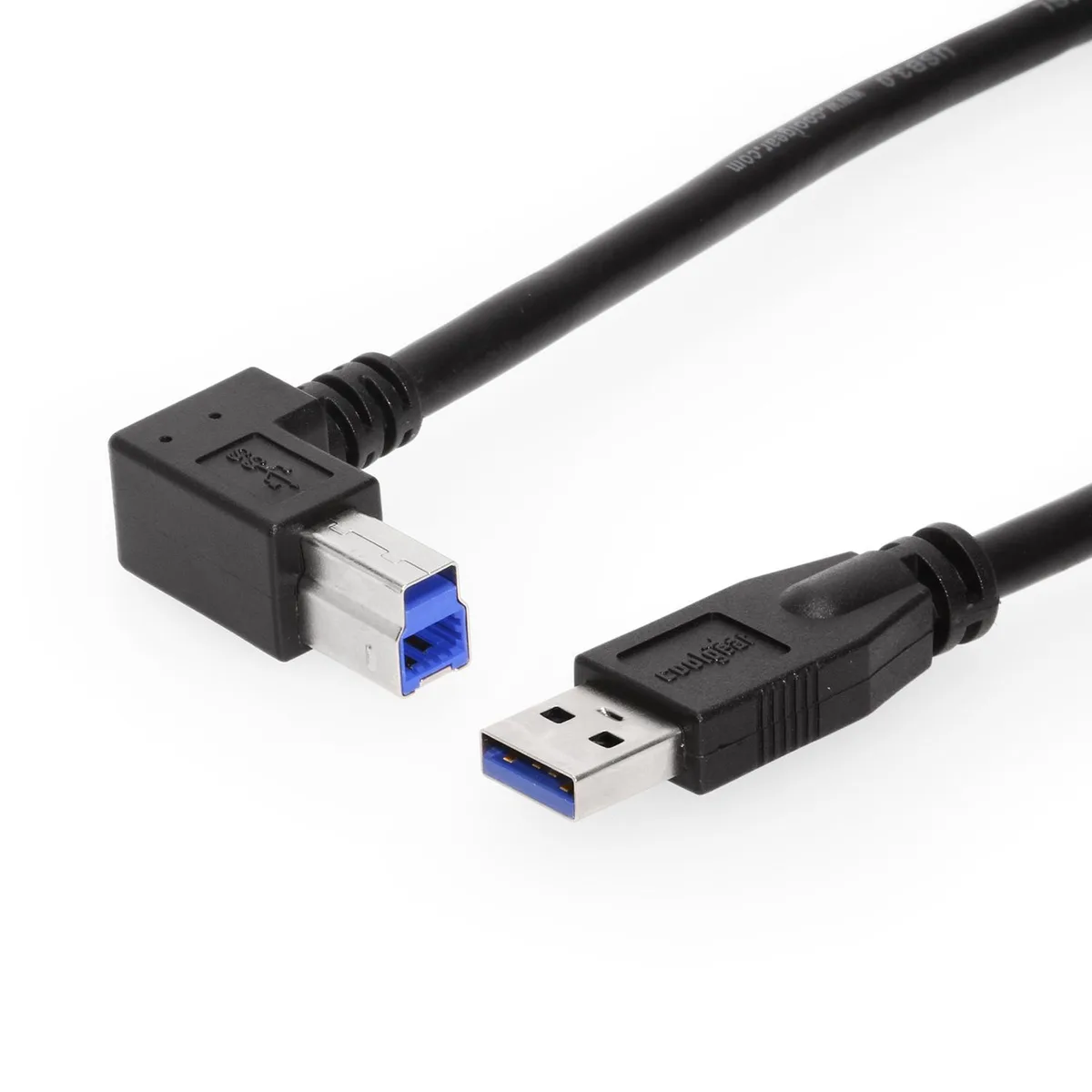 CoolGear CoolGear CG-1801B-36 USB 3.0 A to Left Angle B Male Cable 36 Inch Black 28/24AWG — product photo