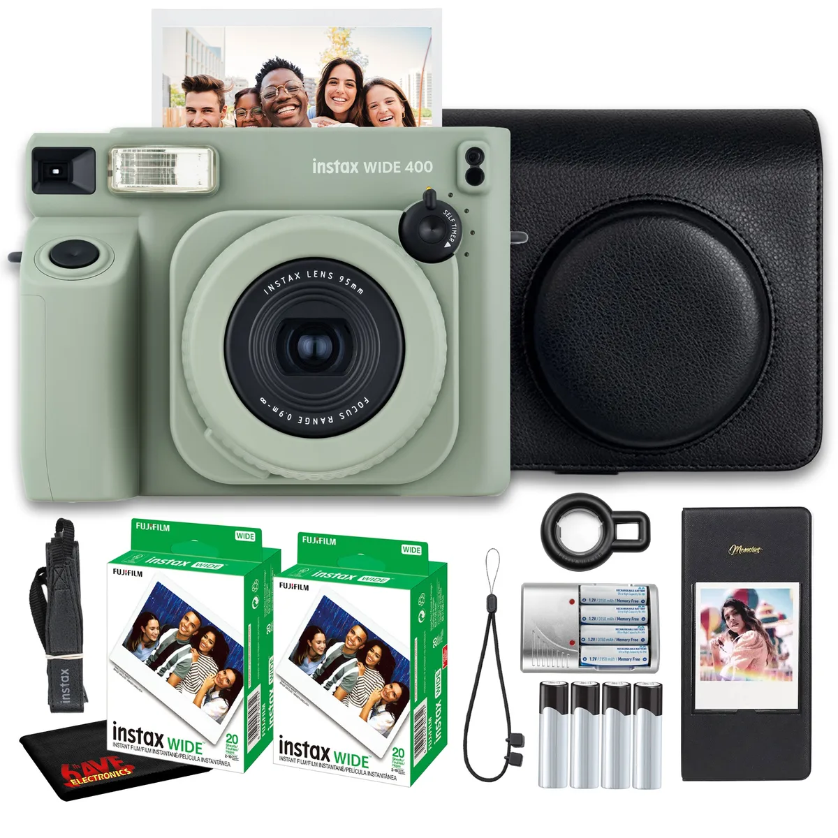 FUJIFILM FUJIFILM INSTAX Wide 400 Sage Green film camera — product photo