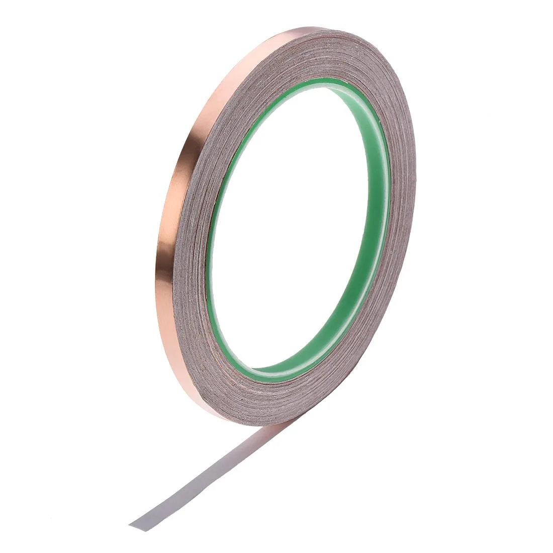 Narrow copper foil tape roll, double-sided conductive adhesive, metallic copper finish