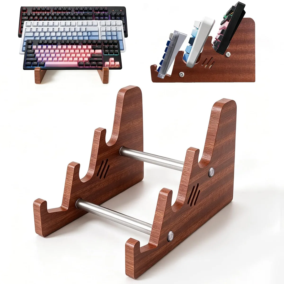  Avid 3-Tier Wood Keyboard Stand Sapele Brown 8.4 lbs — product photo