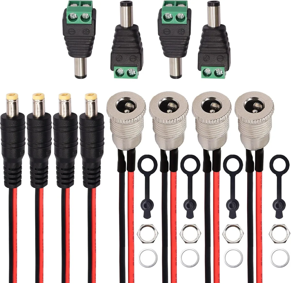 Boxwave Boxwave 2.1 DC Power Jack Adapter 5.5mm 12pcs 18AWG 150mm — product photo