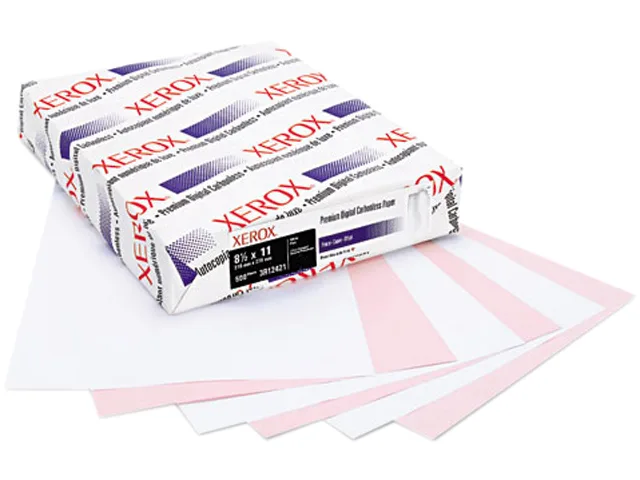 XEROX XEROX 3R12421 Two-Part Carbonless Paper 8.5 x 11 in 22 lb 5000 Sheets — product photo