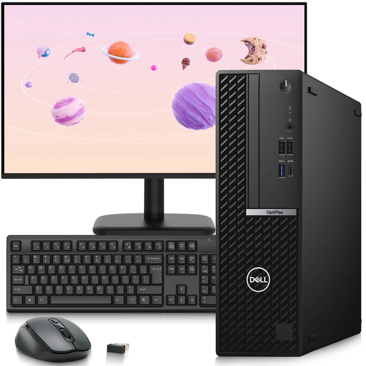 DELL DELL OptiPlex 7090 SFF i5-10500 16GB DDR4 256GB SSD Win11 Pro 24" Monitor — product photo