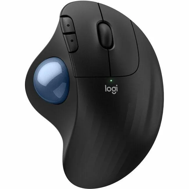 Logitech Logitech ERGO M575s 910-007026 Wireless Trackball Mouse Black Blue Ball — product photo