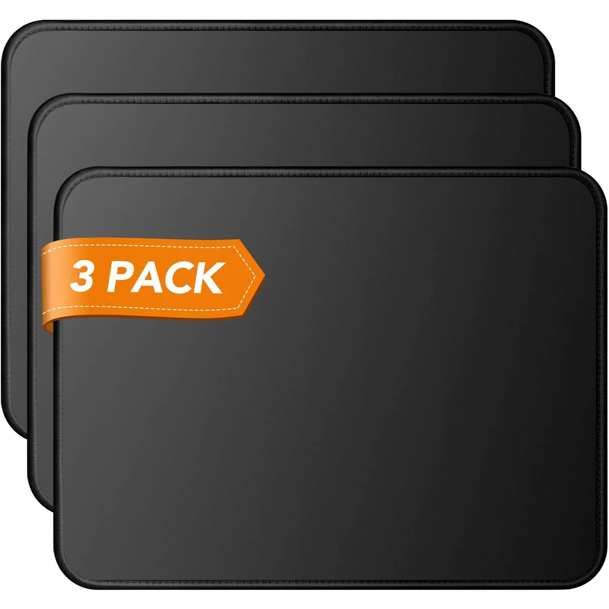 TONOS Mouse Pad 3 Pack Black 11 x 8.7 in — product photo