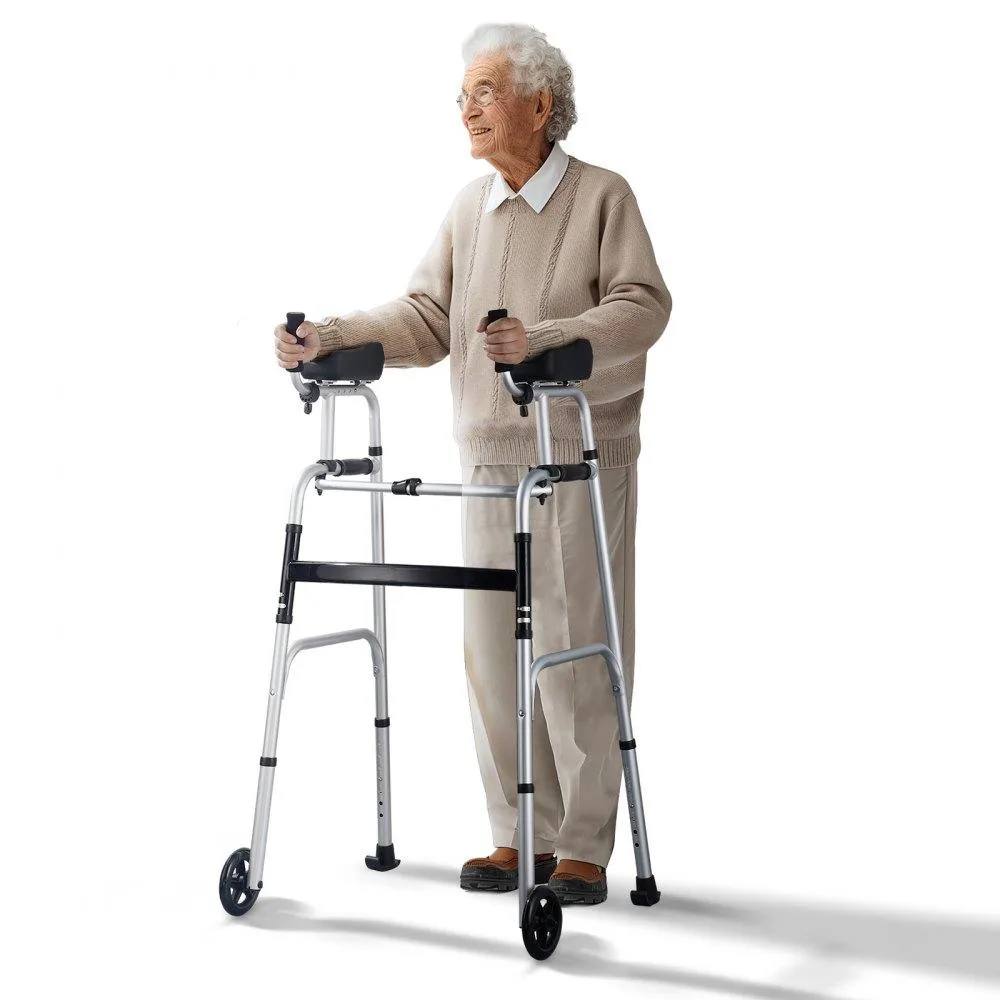 VEVOR VEVOR FBL810277 Folding Walker 450 lbs 5.51 in Wheels — product photo