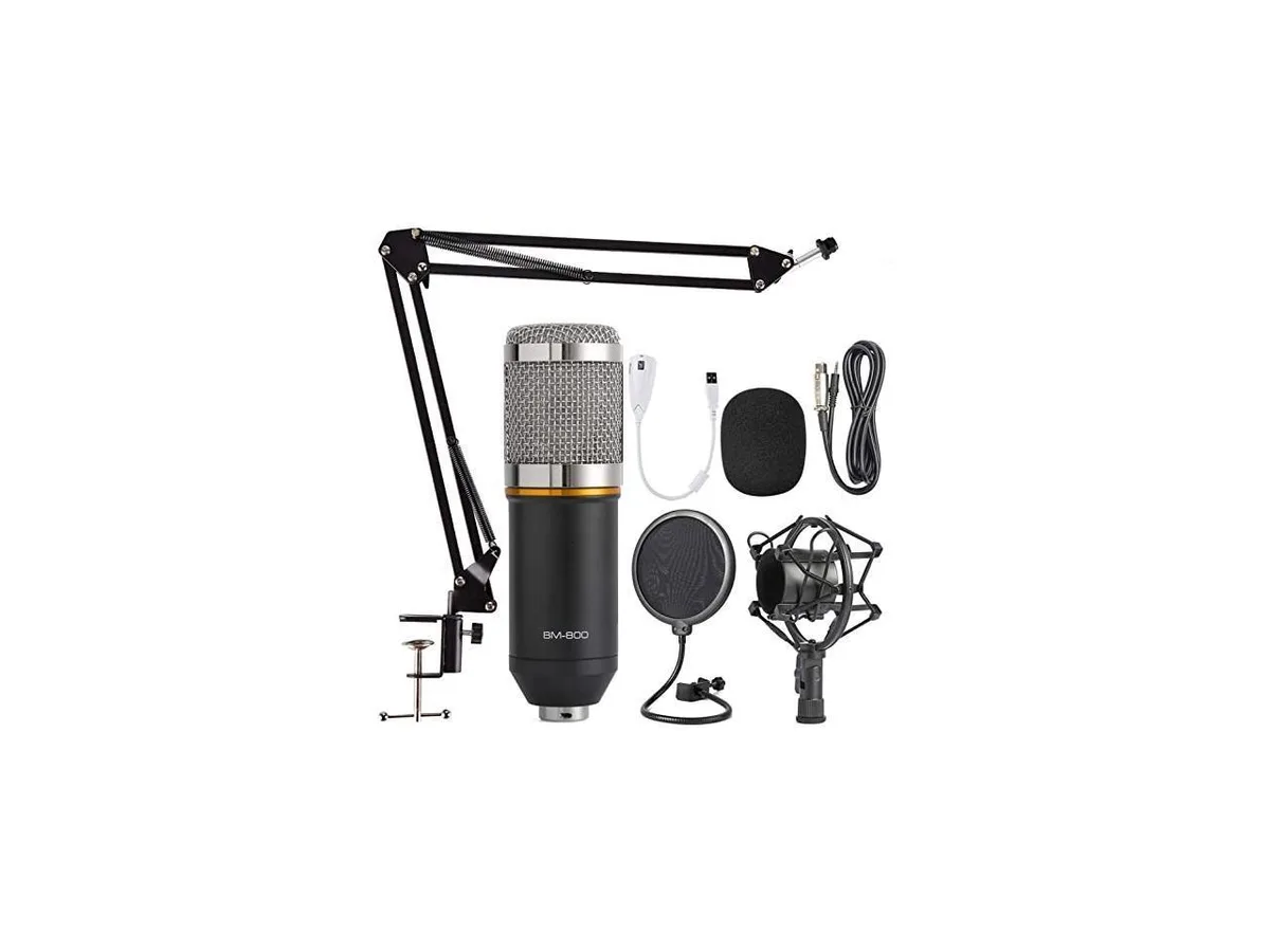 KEHIPI KEHIPI BM-800 Condenser Microphone Bundle (Silver) — product photo