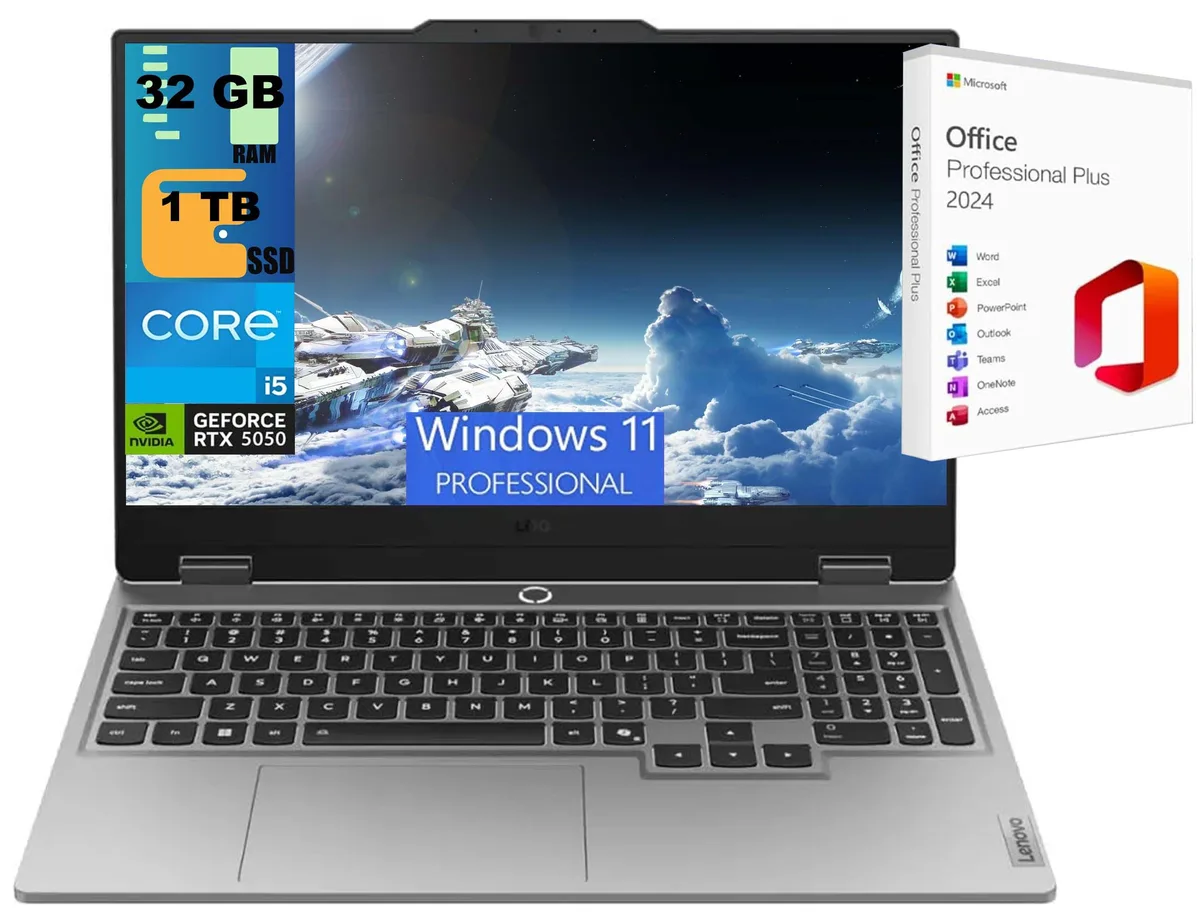 Lenovo Lenovo LOQ 15 gaming laptop i5-13450HX RTX 5050 32GB 1TB — product photo