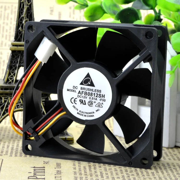 Fans Fans AFB0812SH F00 12V 0.51A 8025 Double Ball Case Fan — product photo