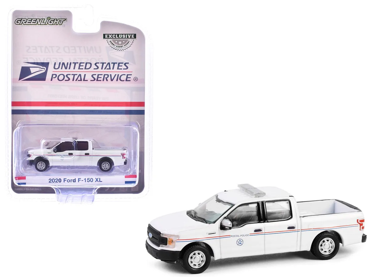 GREENLIGHT GREENLIGHT 2020 Ford F-150 XL "USPS Postal Police" 1/64 Diecast Truck hobby collectible — product photo