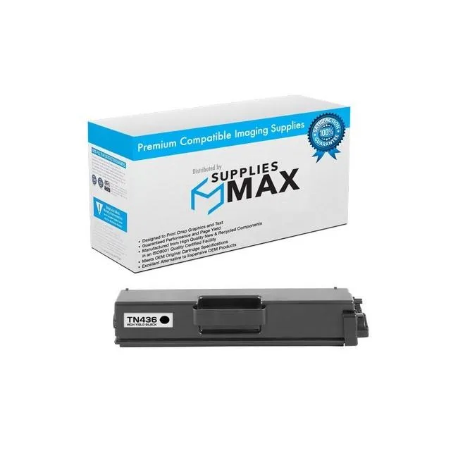 SuppliesMax SuppliesMax TN-436BK Black Super High Yield Toner Cartridge 6500 Pages — product photo