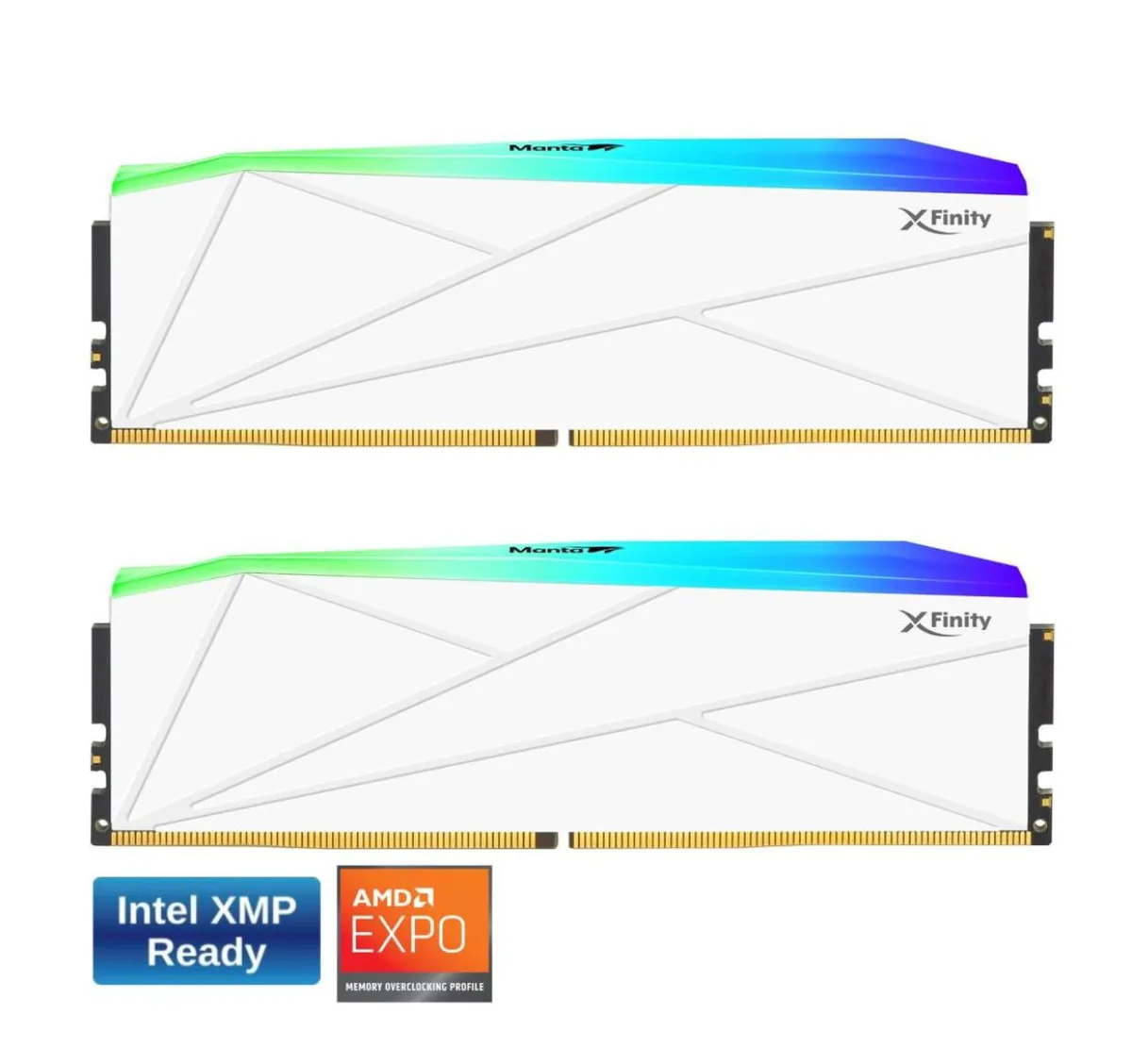 V-color V-color TMXFL3260830WWK desktop RAM 64GB (2×32GB) DDR5 6000 CL30 white RGB — product photo