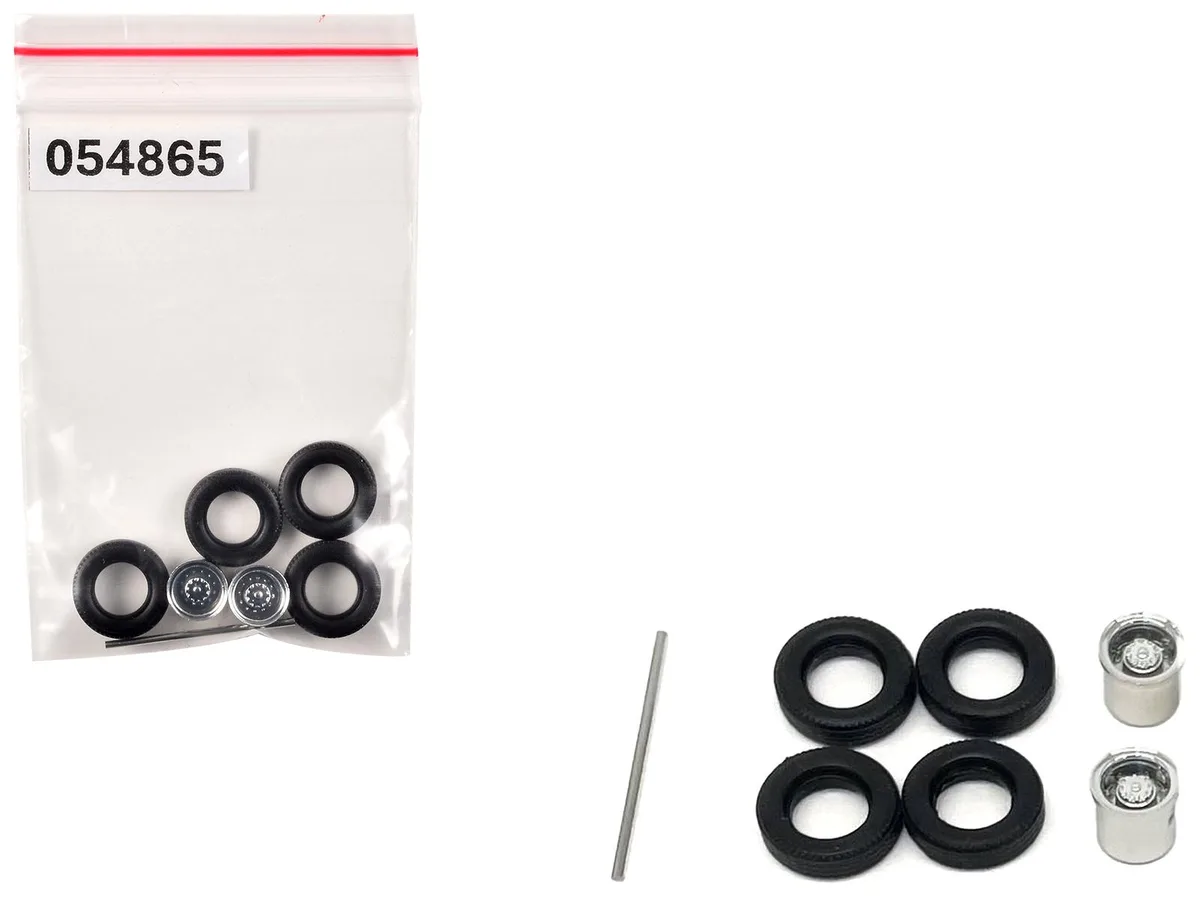 Promotex Promotex Rear Low Profile Wheelset Chrome 1/87 HO — product photo