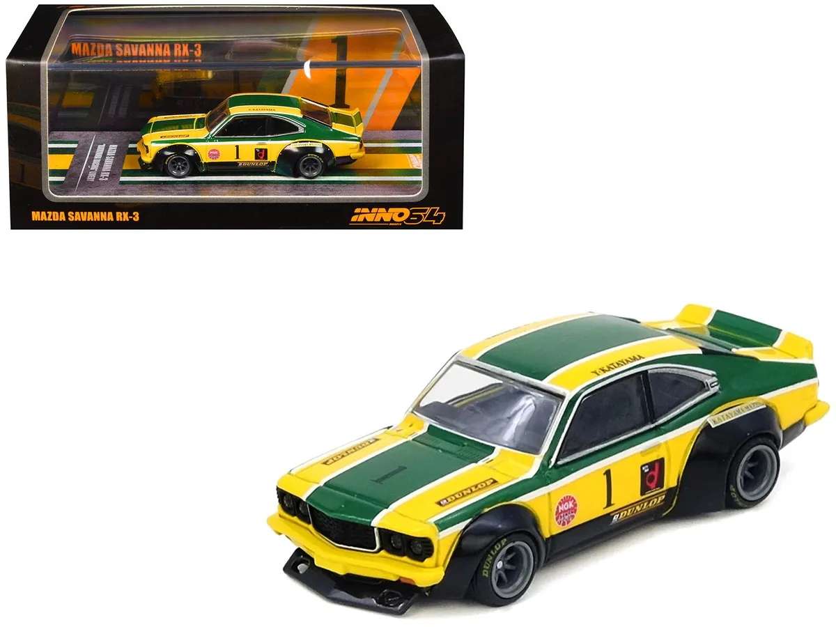 Inno Models Inno Models Mazda RX-3 Savanna RHD #1 Katayama Racing Livery 1/64 Diecast Car — product photo
