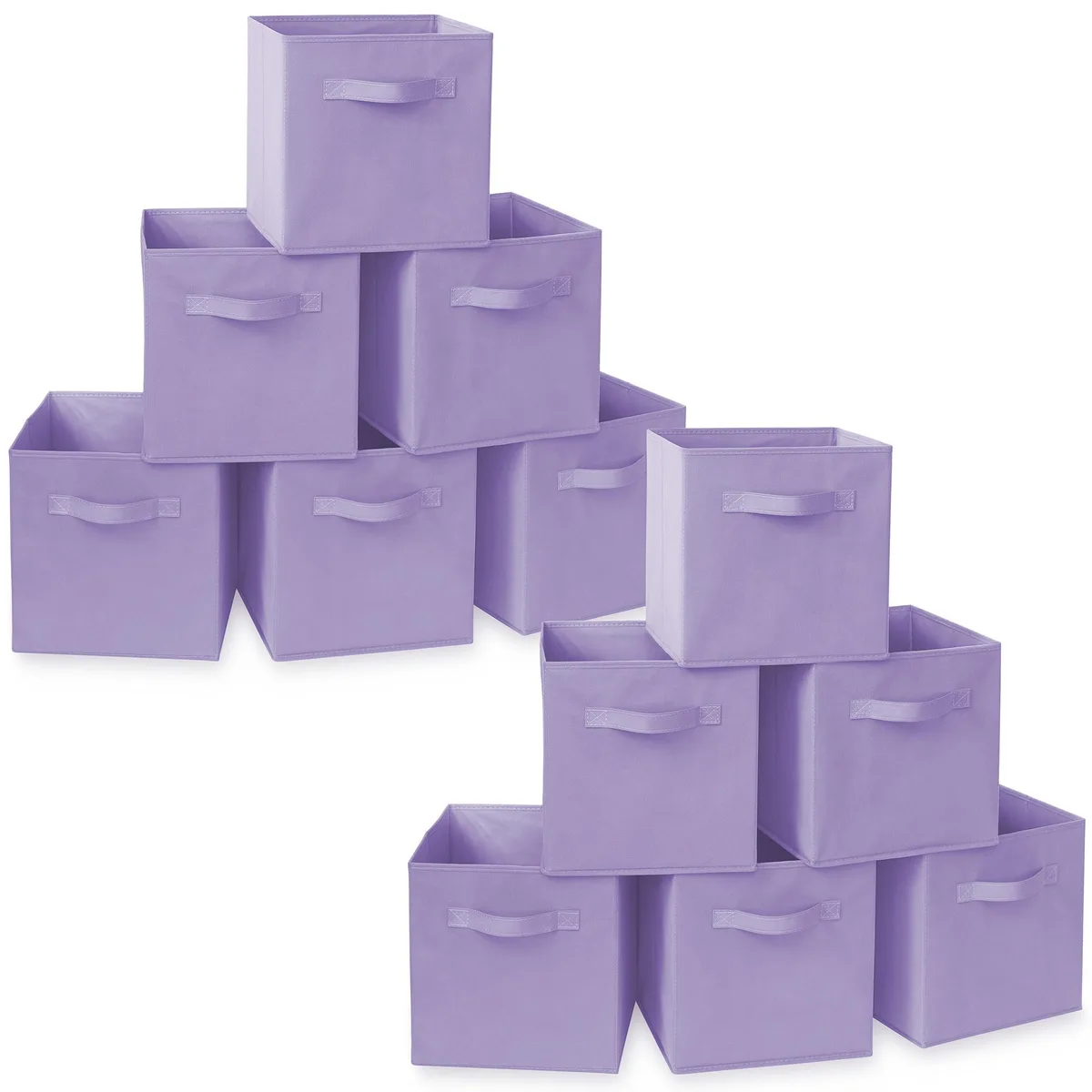 Casafield Casafield Set of 12 Collapsible Fabric Storage Cubes Lavender 10.5 x 10.5 x 11 in — product photo