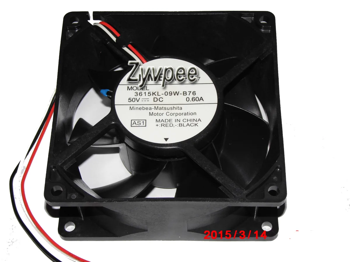 Zyvpee Zyvpee 3615KL-09W-B76 92x38mm 50V 0.6A 3-wire case fan — product photo