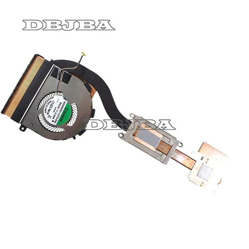 DBTLAP heatsink fan for Dell Latitude E5450, black plastic housing with copper heat pipes