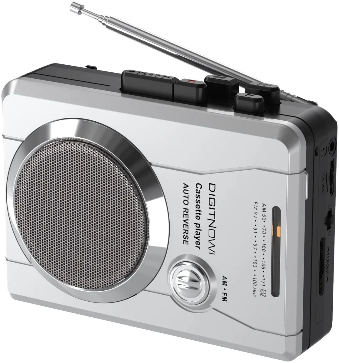  Mersoco BR630 Cassette Player Recorder AM FM Radio Black — product photo