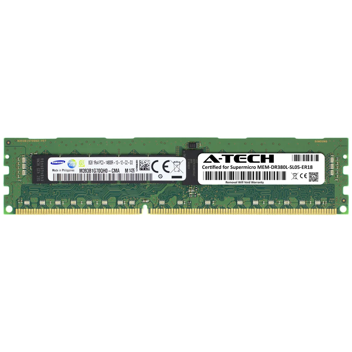 A-Tech A-Tech Supermicro Certified MEM-DR380L-SL05-ER18 8GB DDR3 1866MHz ECC RDIMM server RAM — product photo