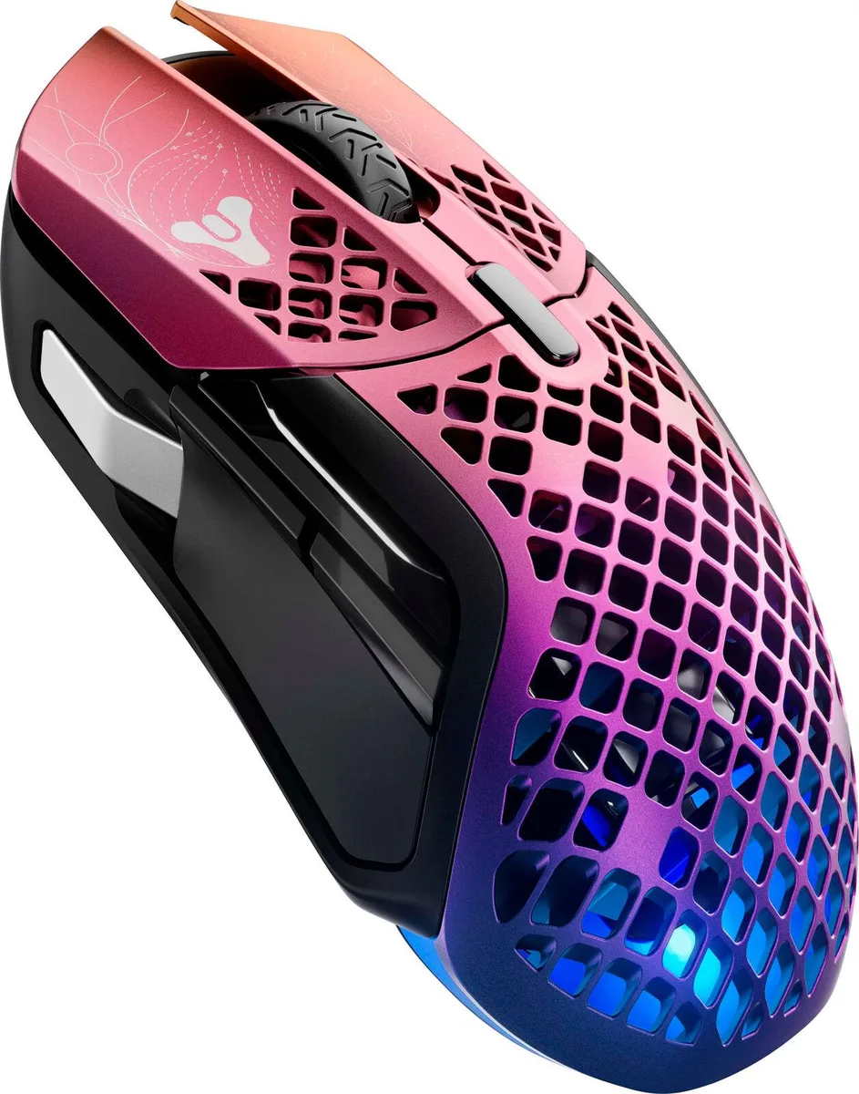 SteelSeries SteelSeries Aerox 5 Wireless Destiny 2 Lightfall Edition Cosmic Purple gaming mouse — product photo