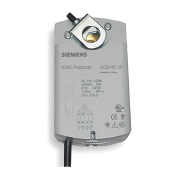 Compact rectangular actuator with spring-return shaft coupling and mounting bracket included