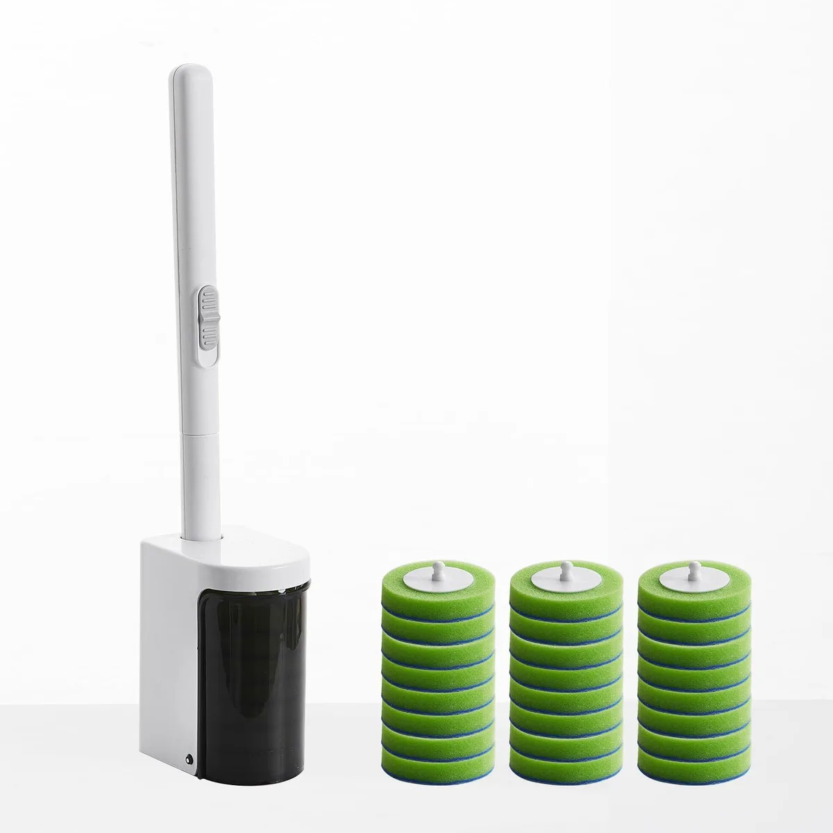  Toilet Accessory with 24 Refills, 17in Handle — product photo