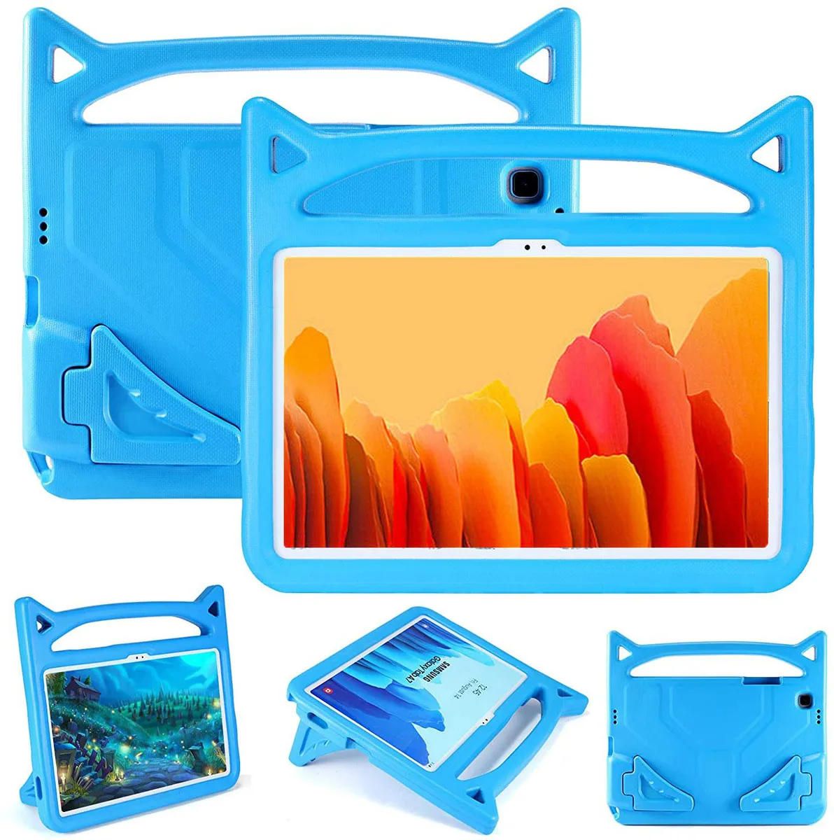 anicestore anicestore SM-T500/T505/T507 10.4" 2020 foam stand handle case Blue — product photo